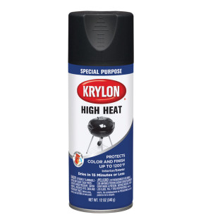 Krylon S/Paint Flt Black 12Oz