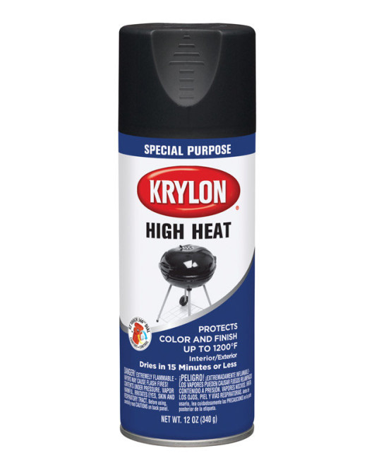 Krylon S/Paint Flt Black 12Oz