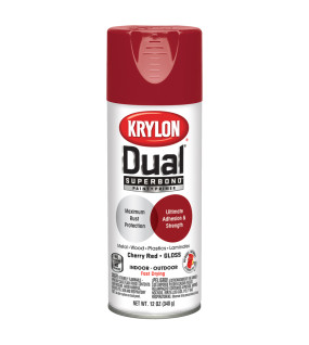 Krylon Spray Paint Dual Cherry Red Gloss 12Oz