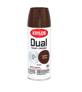 Krylon Spray Paint Dual Leather Brown Gloss 12Oz