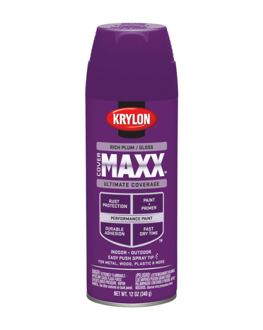 Krylon Spray Paint Covermax Rich Plumb Gloss 12Oz