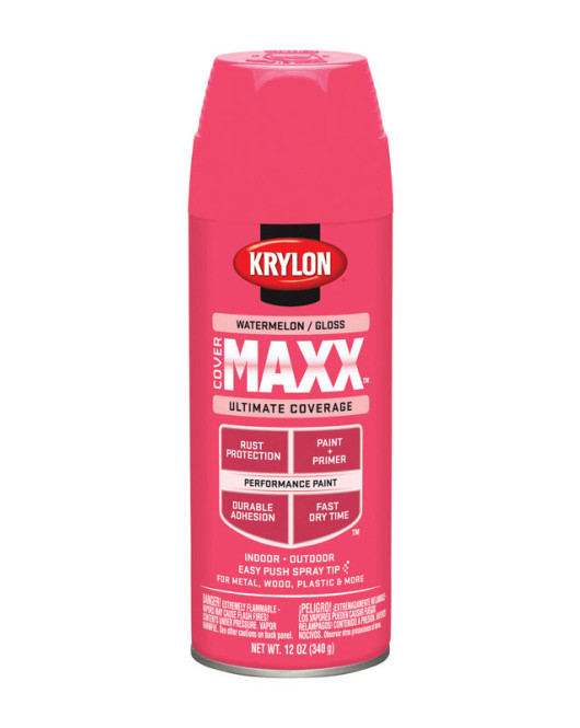 Krylon Spray Paint Covermax Watermelon Gloss 12Oz