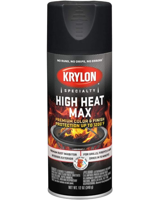 Krylon S/Paint Max Blk 12Oz  High Heat