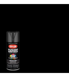 Krylon S/Pnt Fusion Black 12Oz  Gloss Paint &amp; Primer