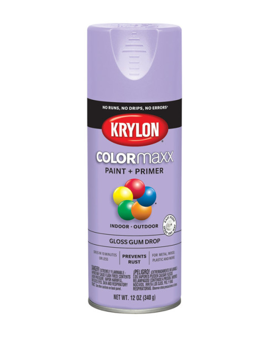 Krylon S/Pnt Gum Drop 12Oz  Gloss Paint & Primer Colormaxx