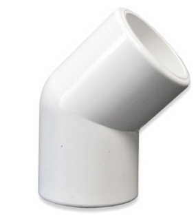 PVC BEND 1/2" X 45* SCH40