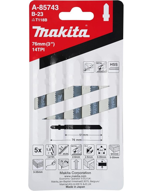 Makita Blade Jigsaw #B23 5Pk
