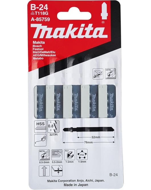 Makita Blade Jigsaw #B24 5Pk