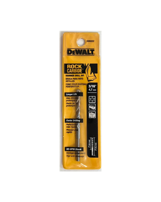 Dewalt DW5222 3/16-Inch x 3-Inch Drill Carbide Hammer Drill Bit