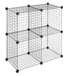 Whitmor Black Storeage Cubes 4Pc Wire 14.5 X 14.5