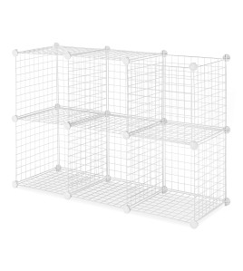Whitmor Storage Cube Wire White Set Of 6