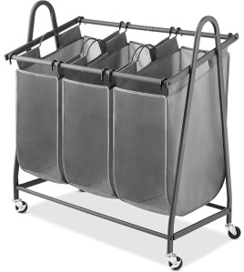 Whitmor Laundry Sorter Trpl Bag Grey Arch