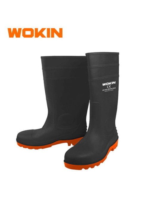 Wokin Boots Tall Steel Toe Sz7 #41 Pvc