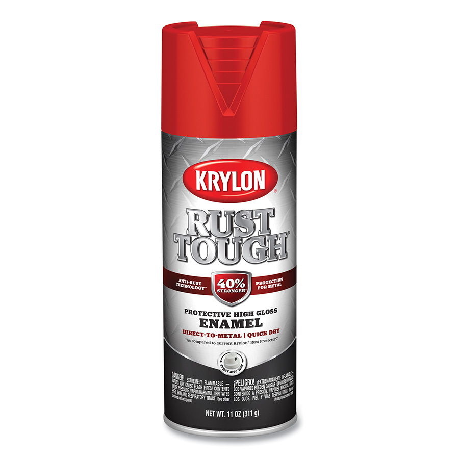 Krylon Rust Tough Gl Rrd 12Oz Radiant Red Enamel Spray Paint